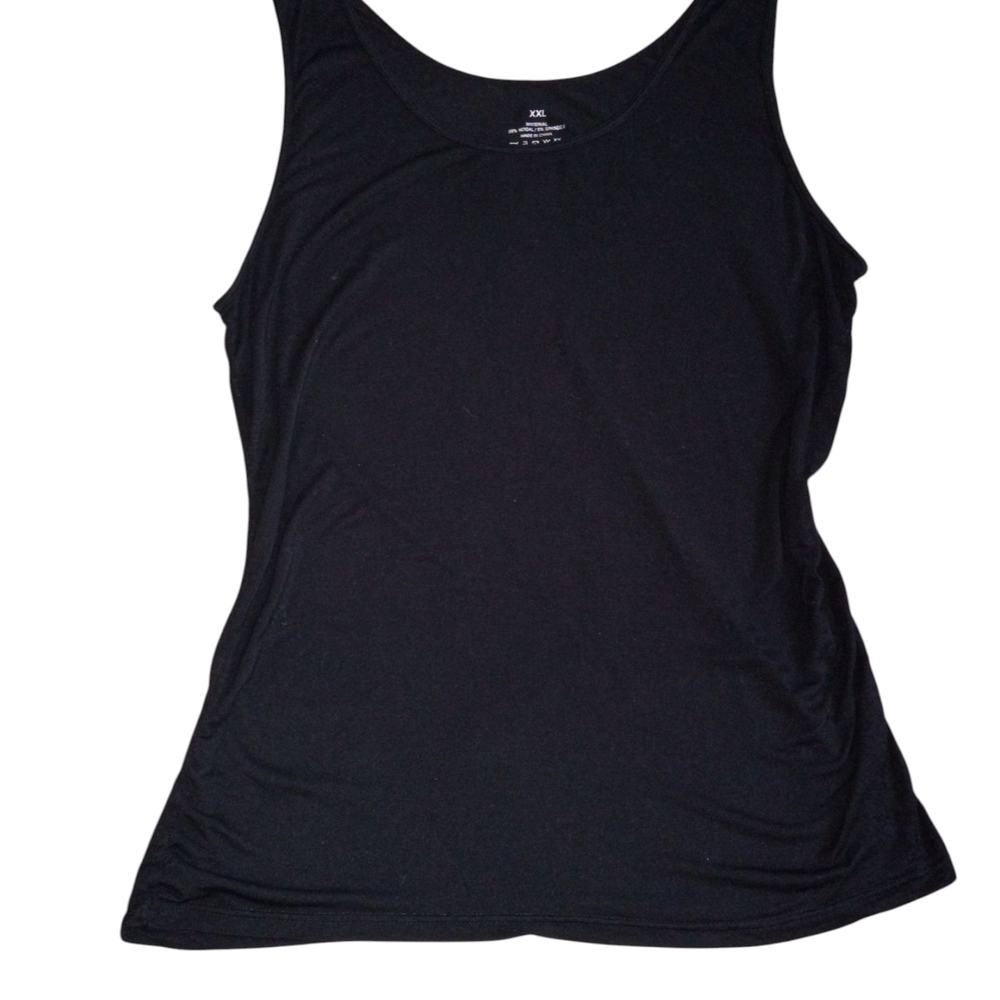 Black Fitted Sleeveless Tank Top